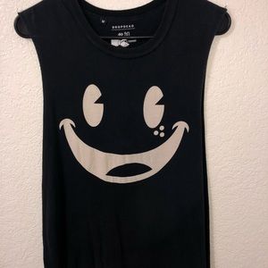 RARE Drop Dead Clothing Smiley Face Tank